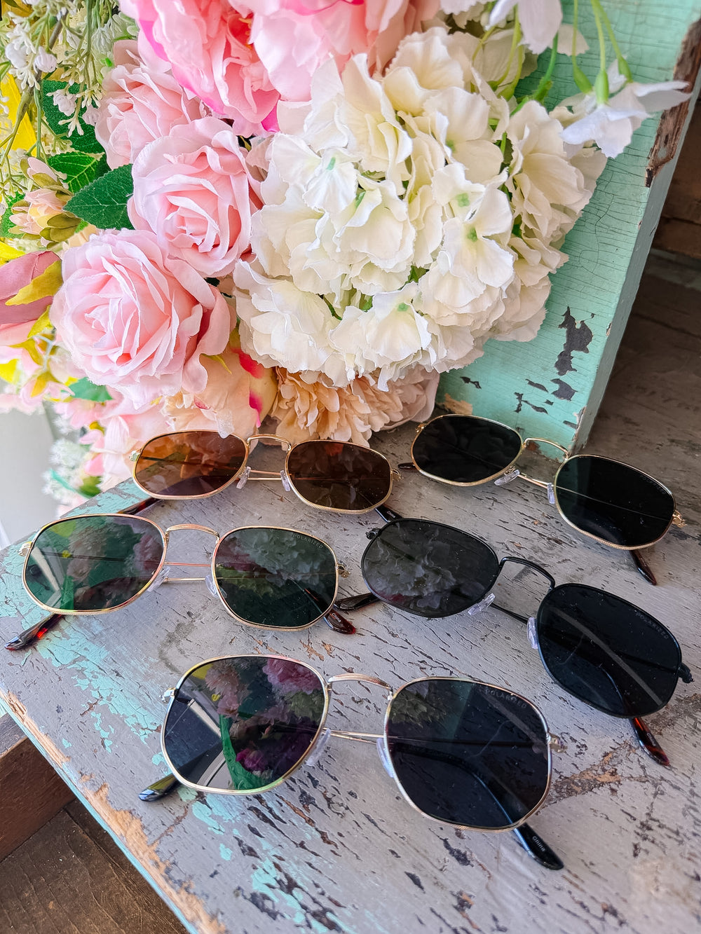 HILLARY HEXAGONAL POLARIZED SUNGLASSES