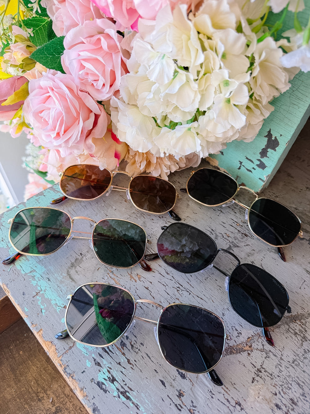 HILLARY HEXAGONAL POLARIZED SUNGLASSES
