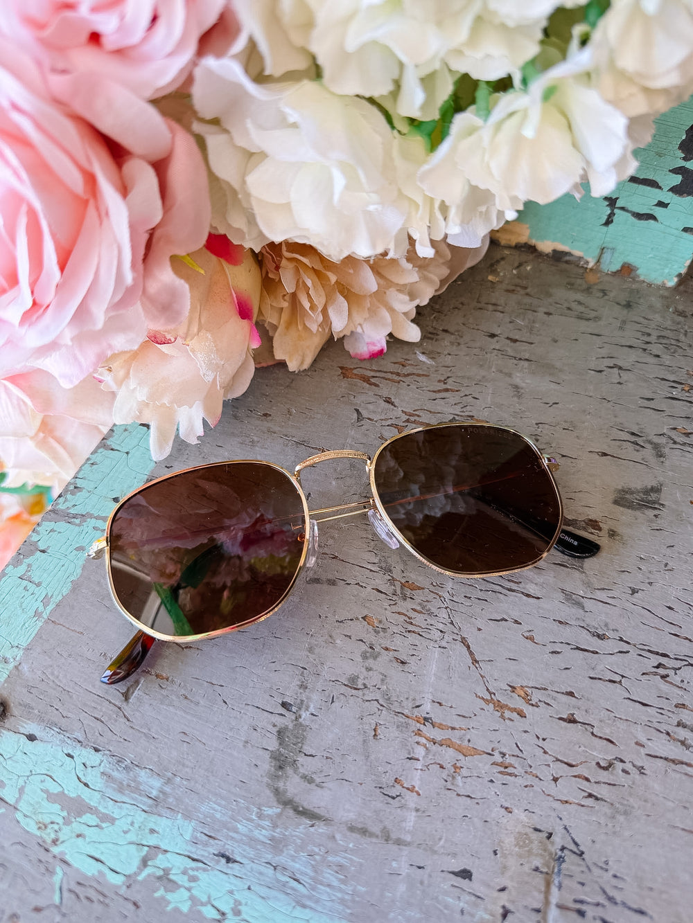 HILLARY HEXAGONAL POLARIZED SUNGLASSES