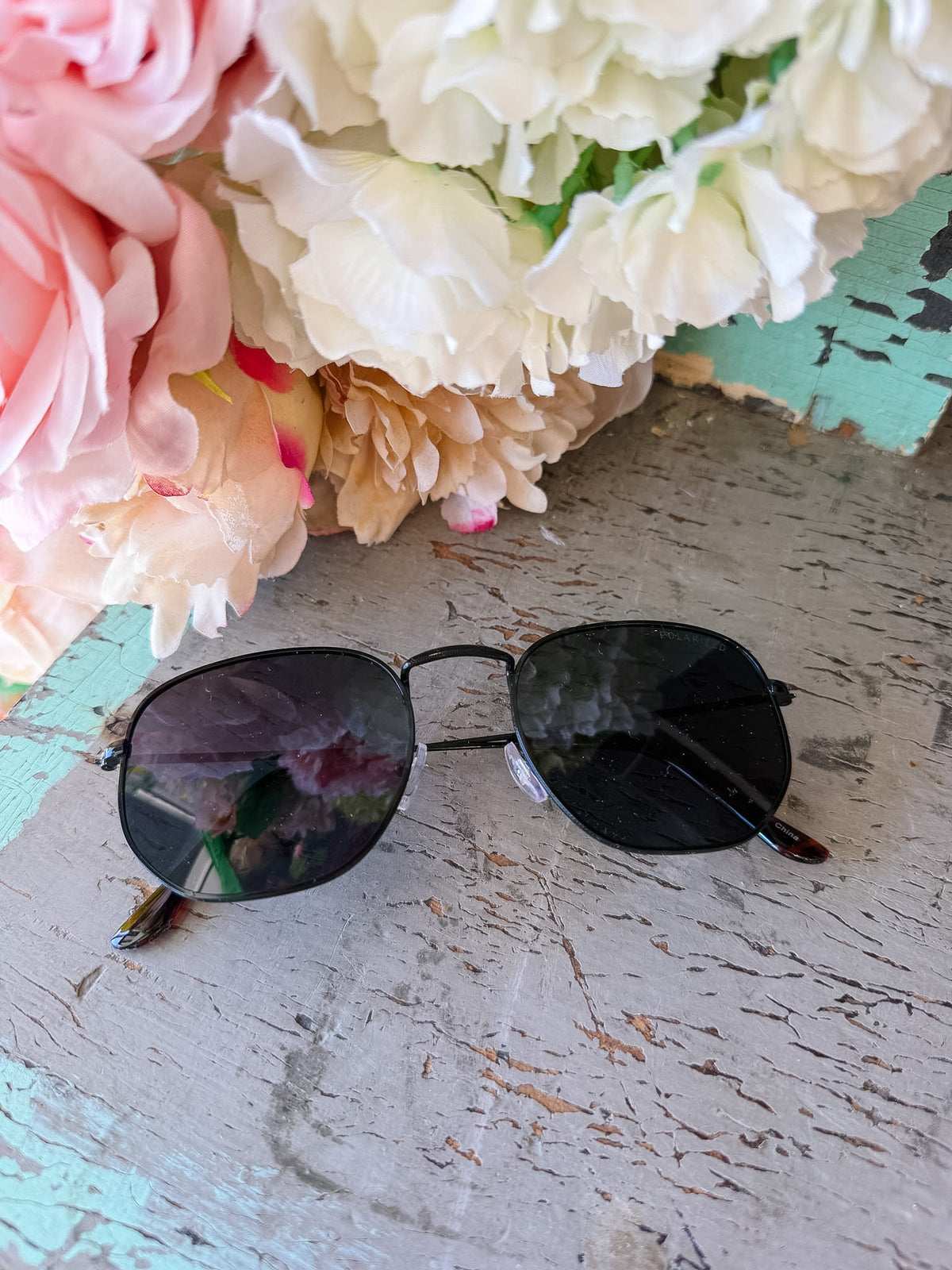 HILLARY HEXAGONAL POLARIZED SUNGLASSES