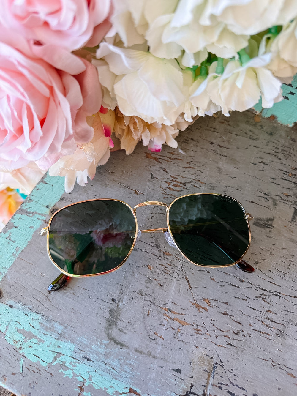 HILLARY HEXAGONAL POLARIZED SUNGLASSES