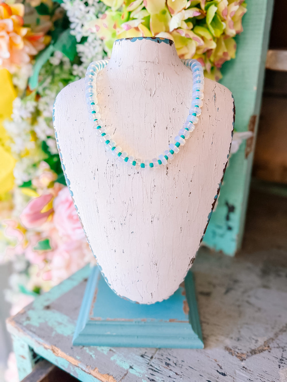 CYRA CANDY CHIP OPAL AND TURQUOISE NECKLACE