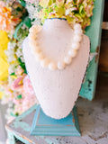 CADY CHUNKY BUBBLE NECKLACE - NEUTRAL CREAM
