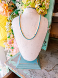 TILLY TURQUOISE TENNIS NECKLACE - 18K GOLD - 3MM
