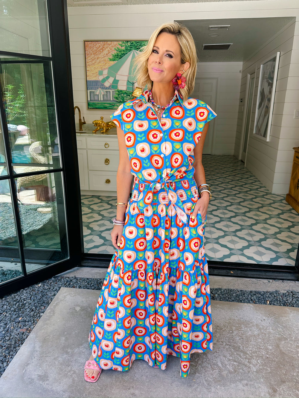 AERIN BLOOM IN JOY MAXI SKIRT SET