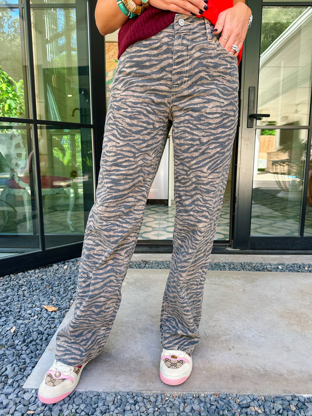 TANYA TIGER JEANS - BLACK/BROWN