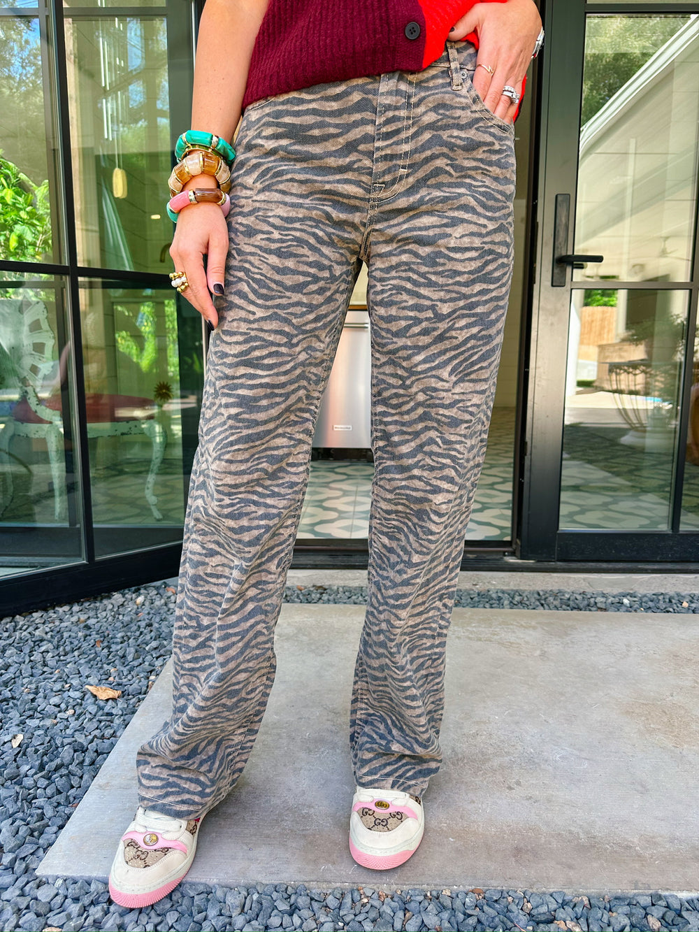 TANYA TIGER JEANS - BLACK/BROWN