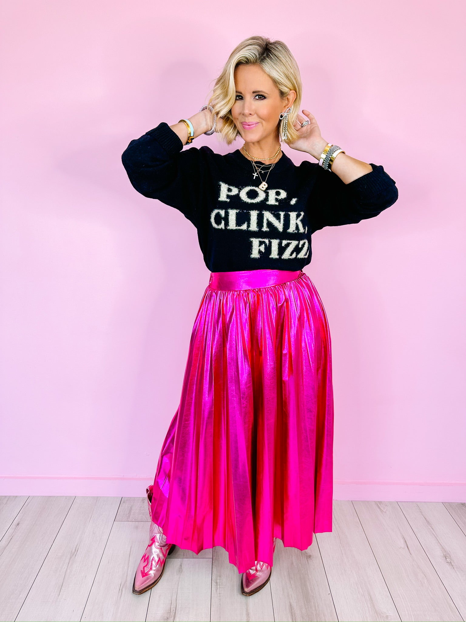 POP CLINK FIZZ SWEATER - BLACK