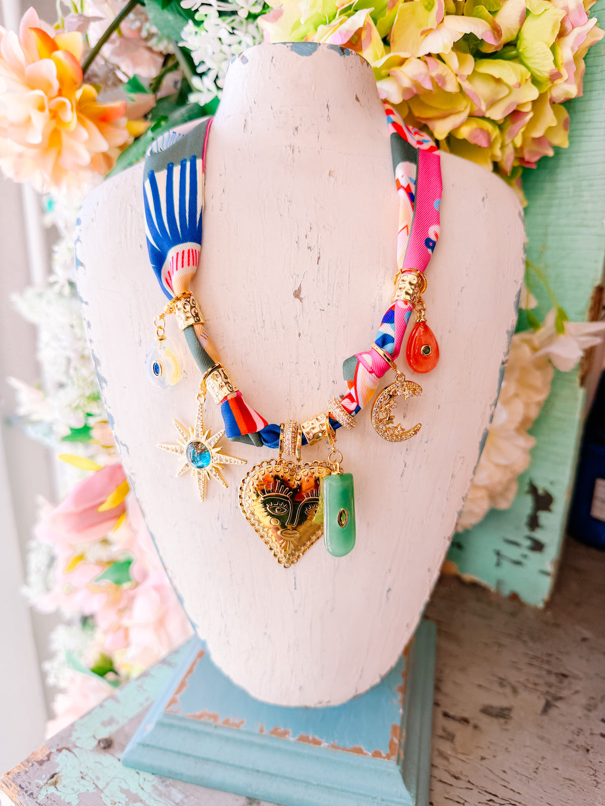 LOVE OUT OF THIS WORLD SCARF CHARM NECKLACE