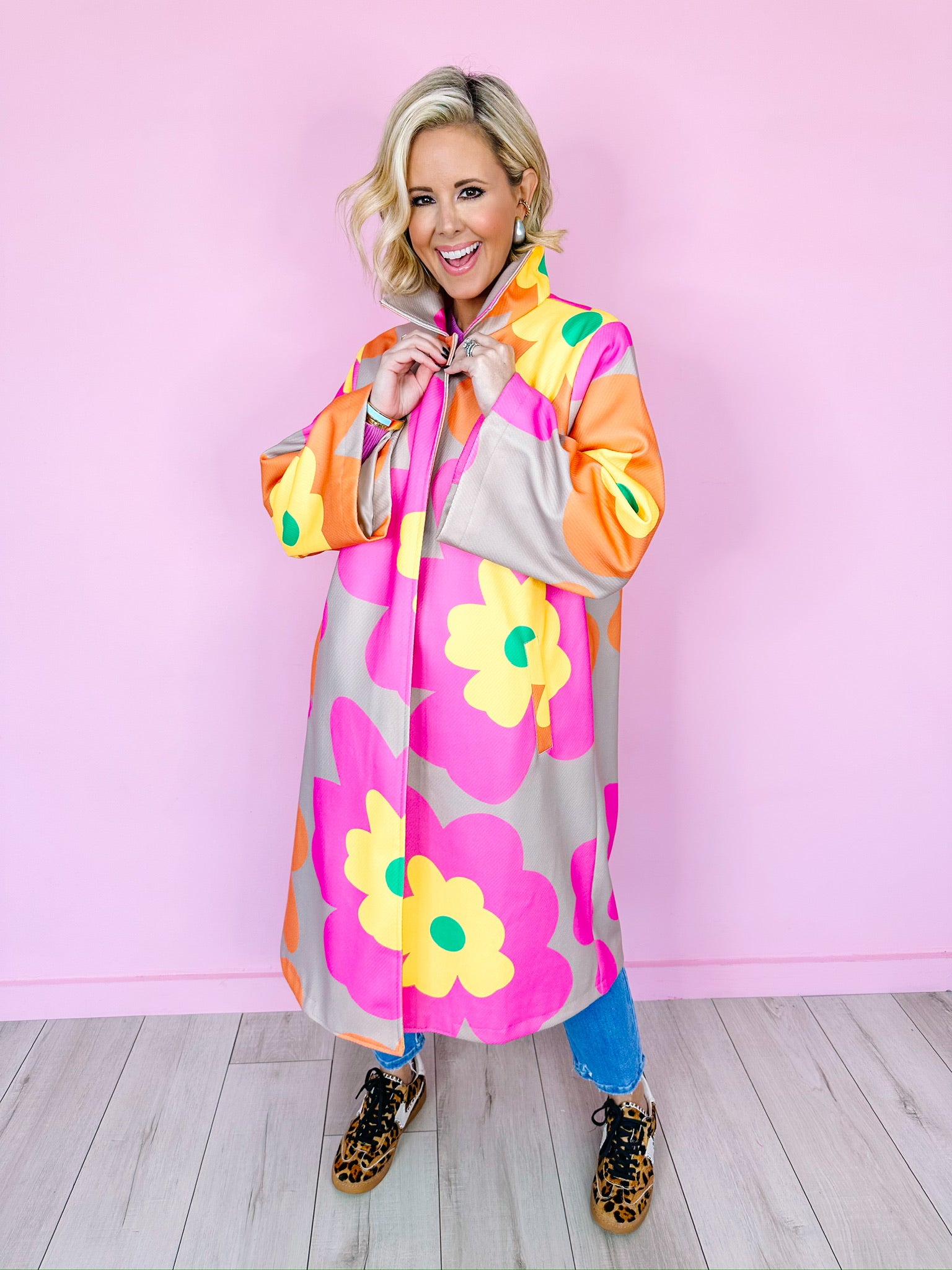 ALLIE BOLD FLORAL COAT