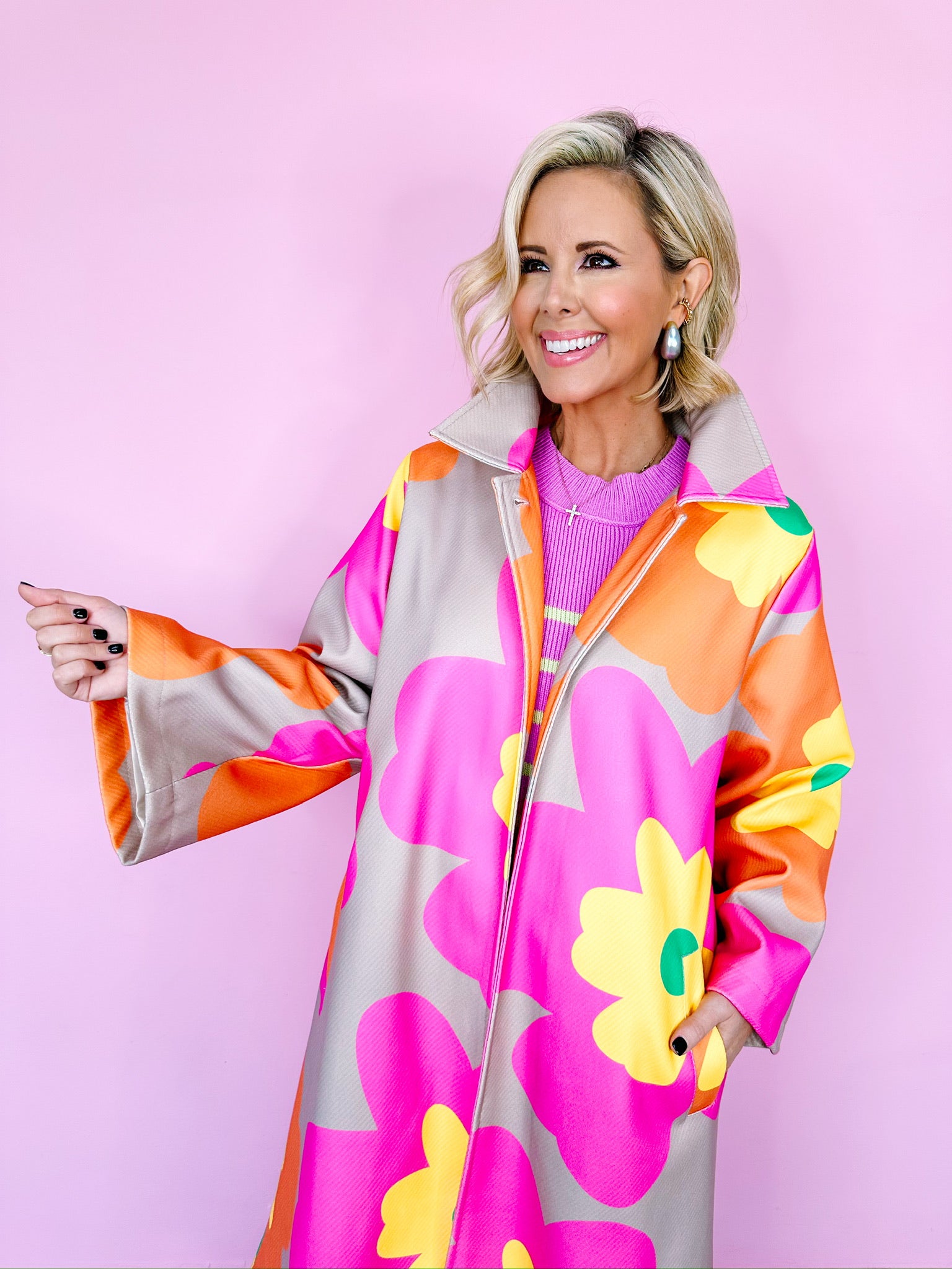 ALLIE BOLD FLORAL COAT