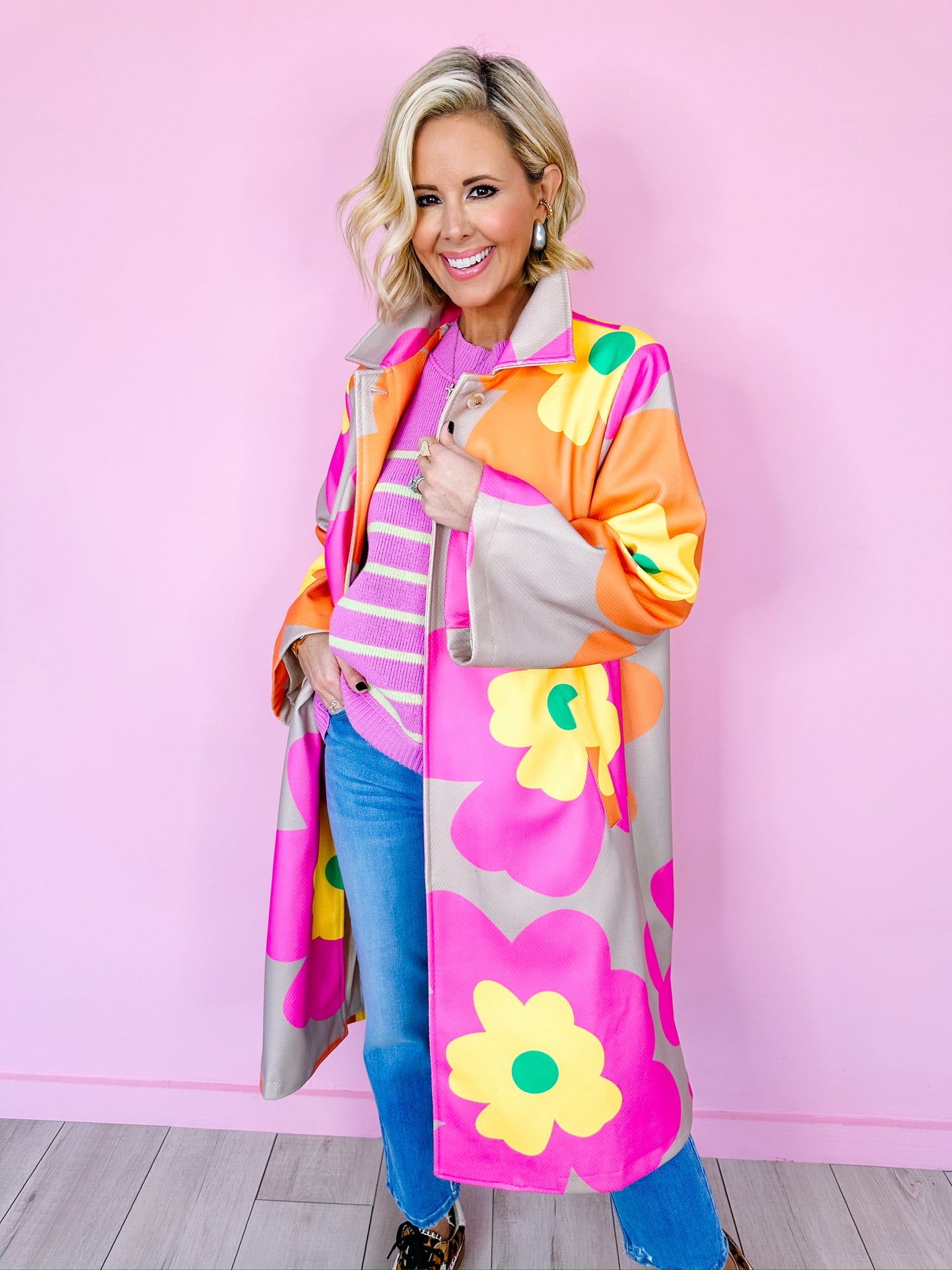 ALLIE BOLD FLORAL COAT