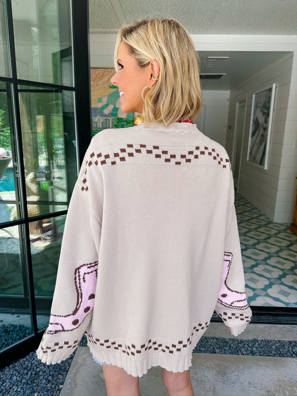 HOLD YOUR HORSES CARDIGAN - TAUPE