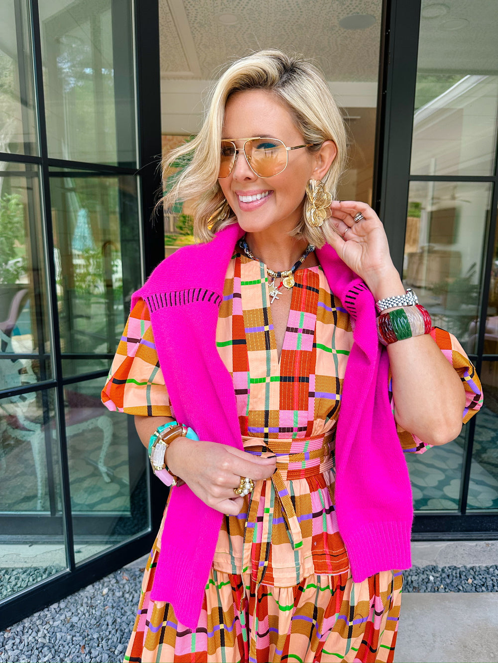 PICK ME STRAWBERRY SWEATER - MAGENTA