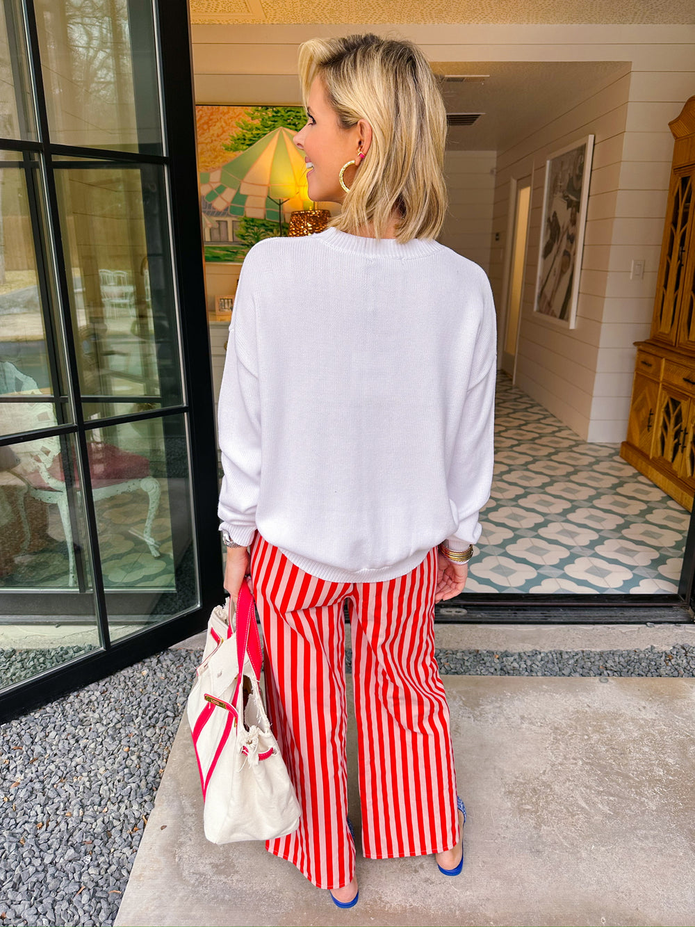 FIND ME AT THE FARMERS MARKET SWEATER - WHITE