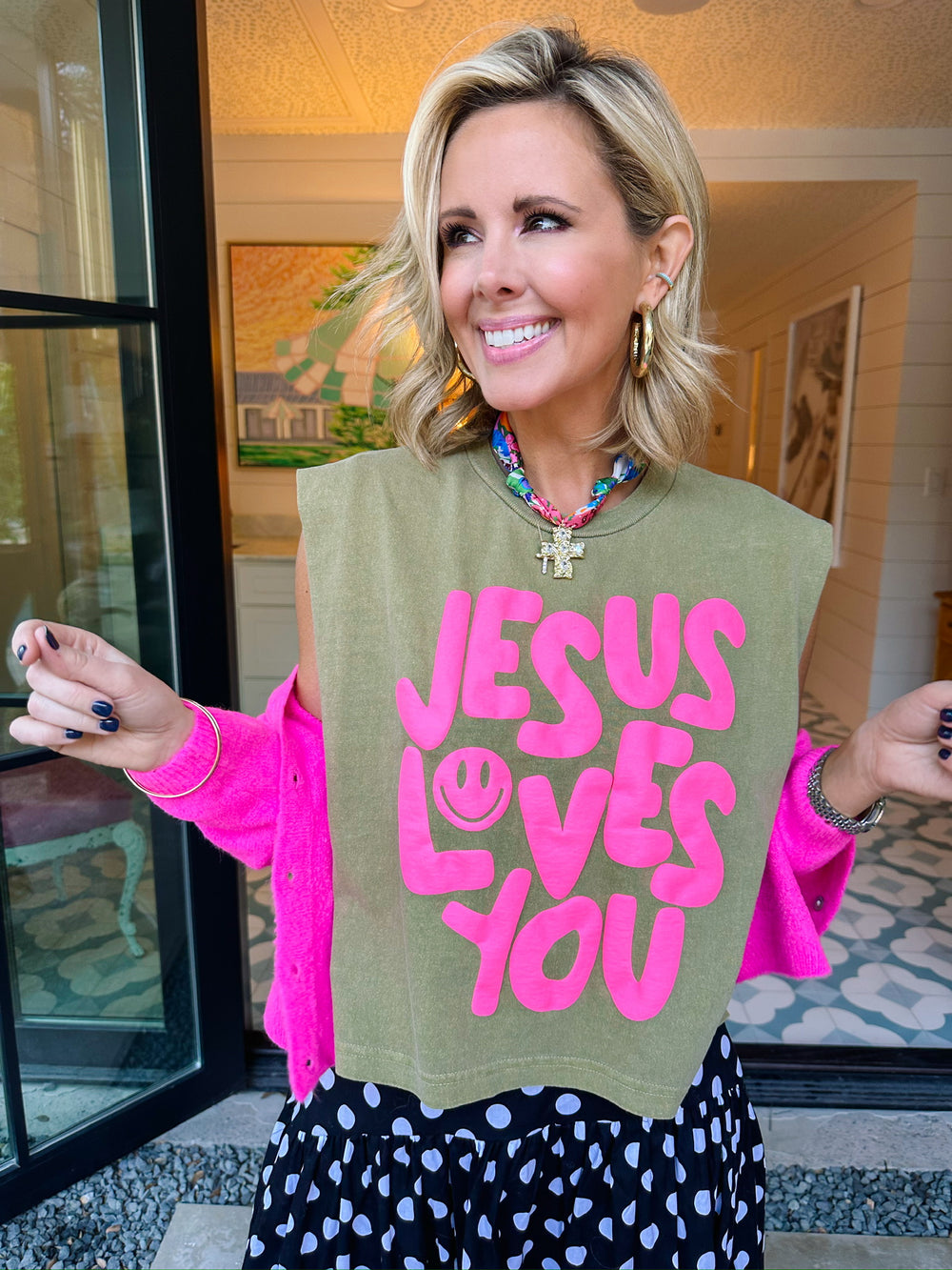 RAYA GOLD HOOP EARRING - LG 50MM