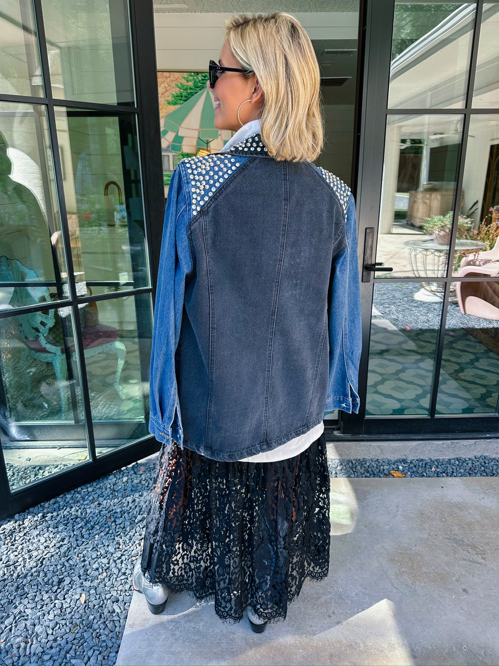 STAR STUDDED AFFAIR DENIM JACKET — Hale House Boutique