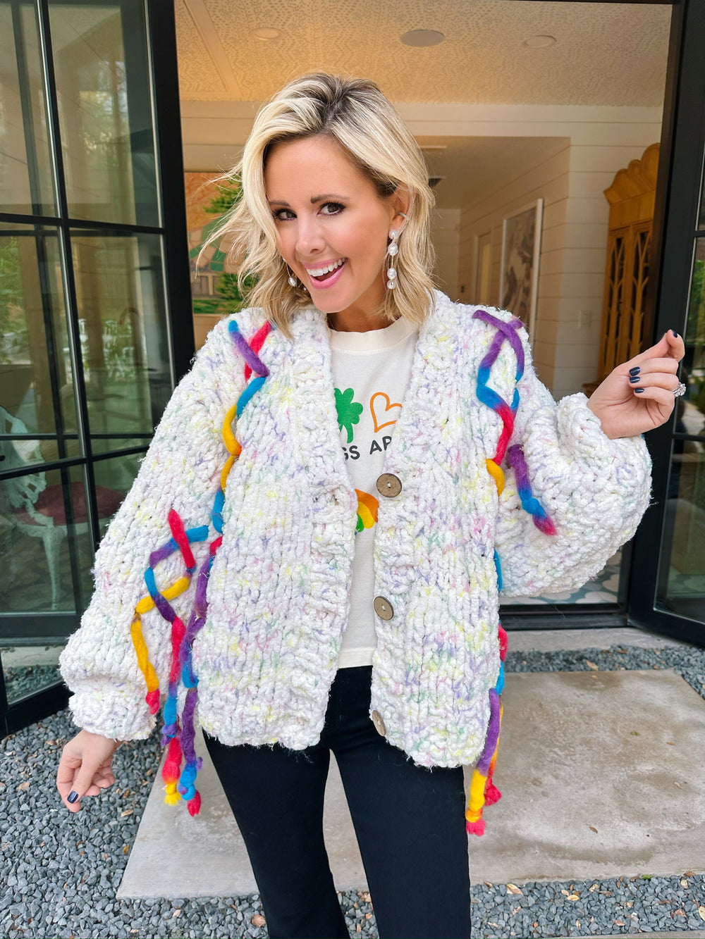 COZY CRISS CROSS CHUNKY CARDIGAN