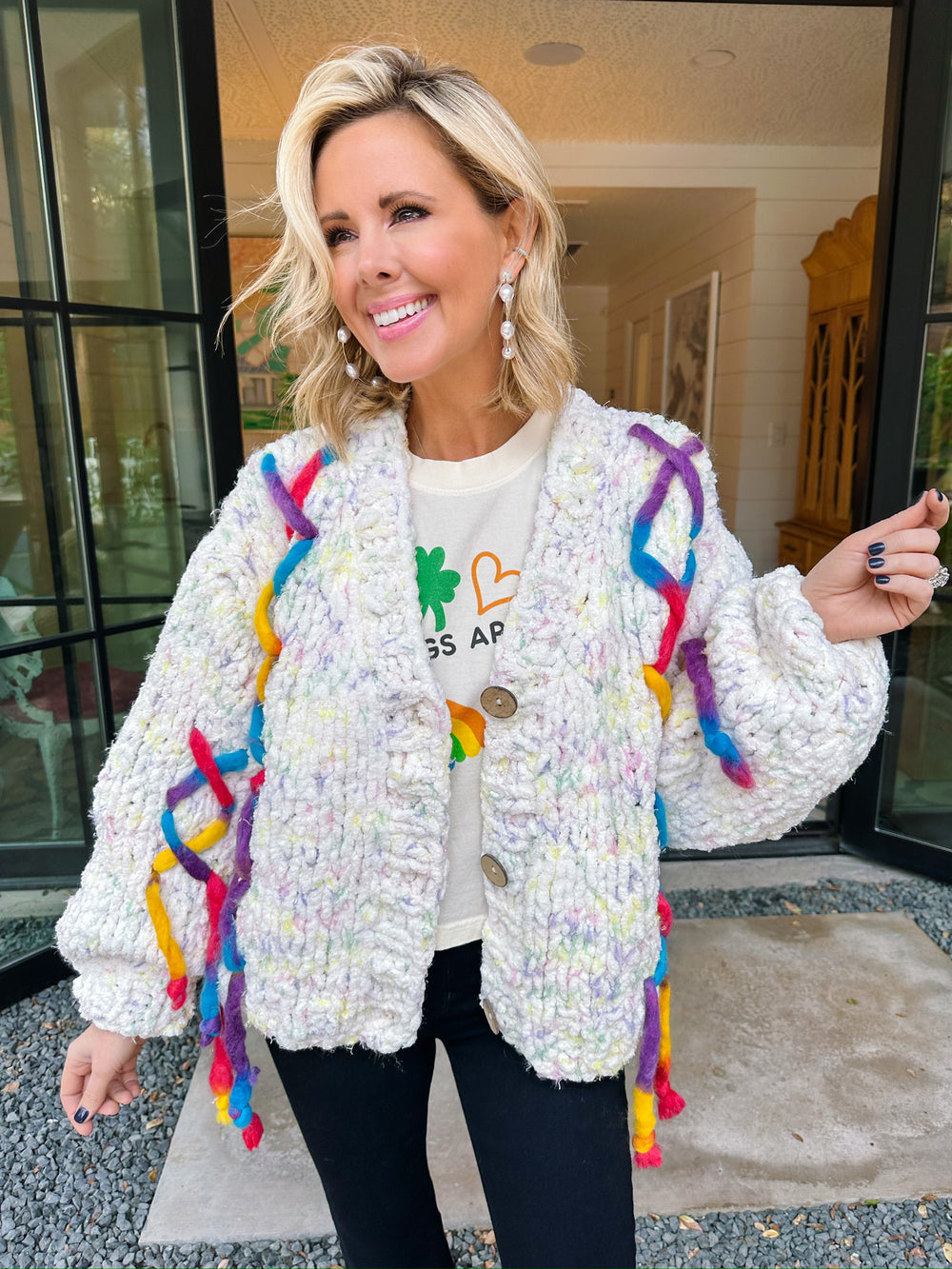 COZY CRISS CROSS CHUNKY CARDIGAN