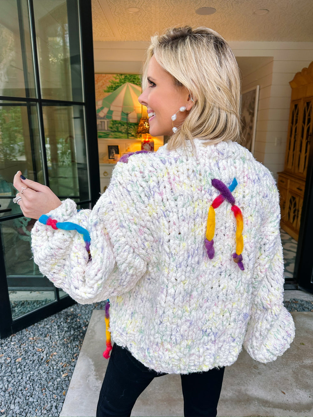 COZY CRISS CROSS CHUNKY CARDIGAN