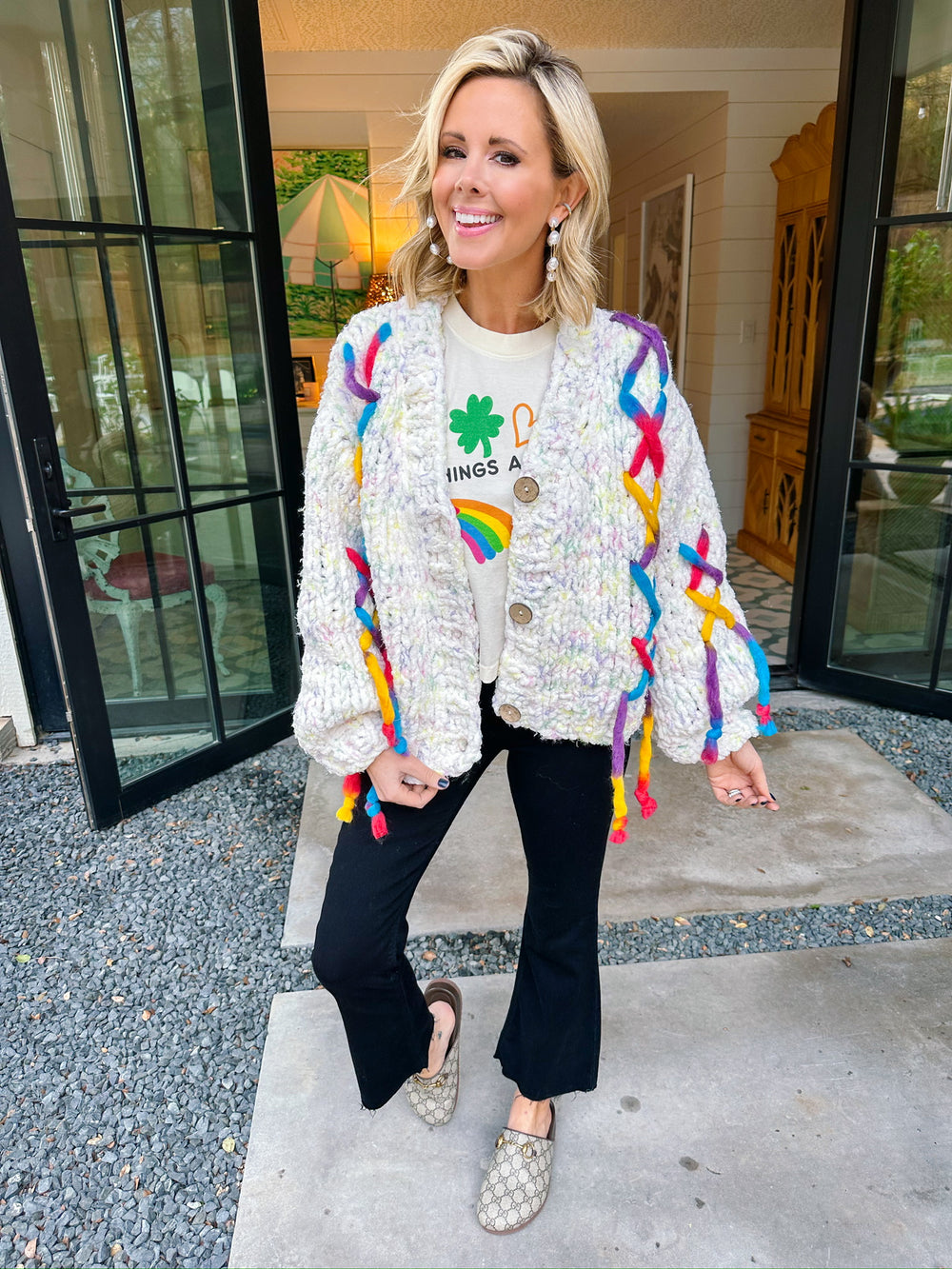 COZY CRISS CROSS CHUNKY CARDIGAN