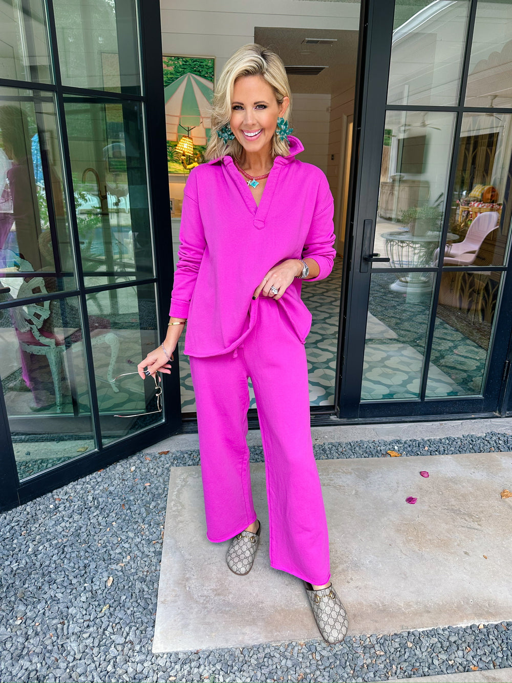 LOUNGE QUEEN PANT SET - ORCHID