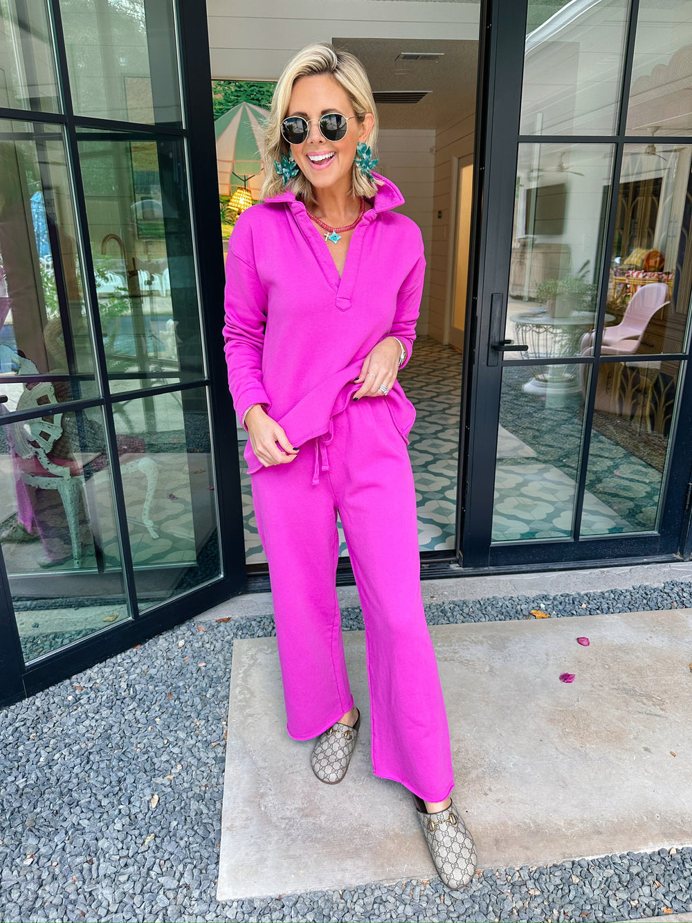 LOUNGE QUEEN PANT SET - ORCHID