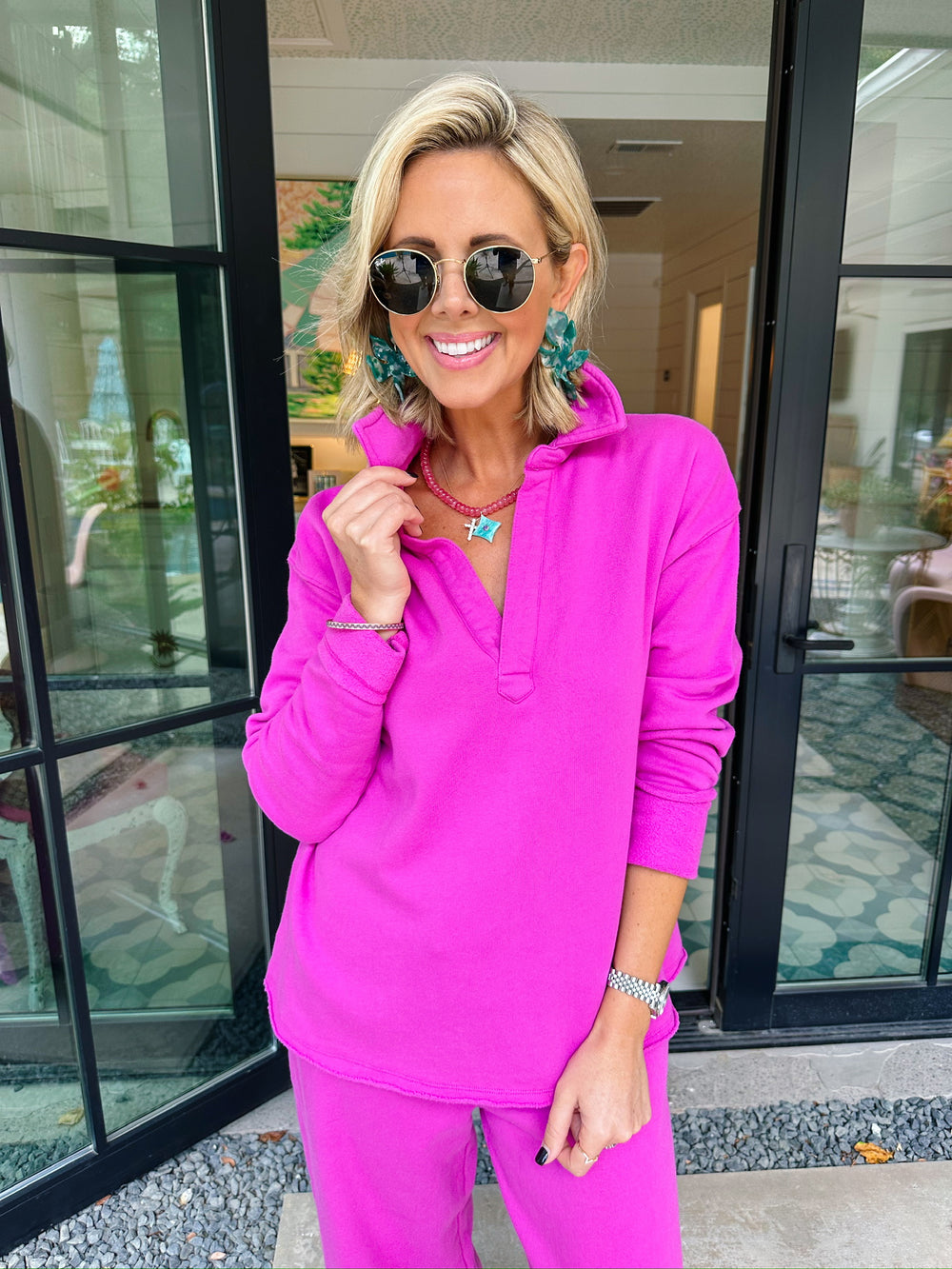 LOUNGE QUEEN PANT SET - ORCHID