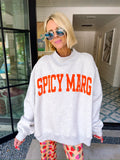 SPICY MARG REVERSIBLE MOCK SWEATSHIRT - GREY