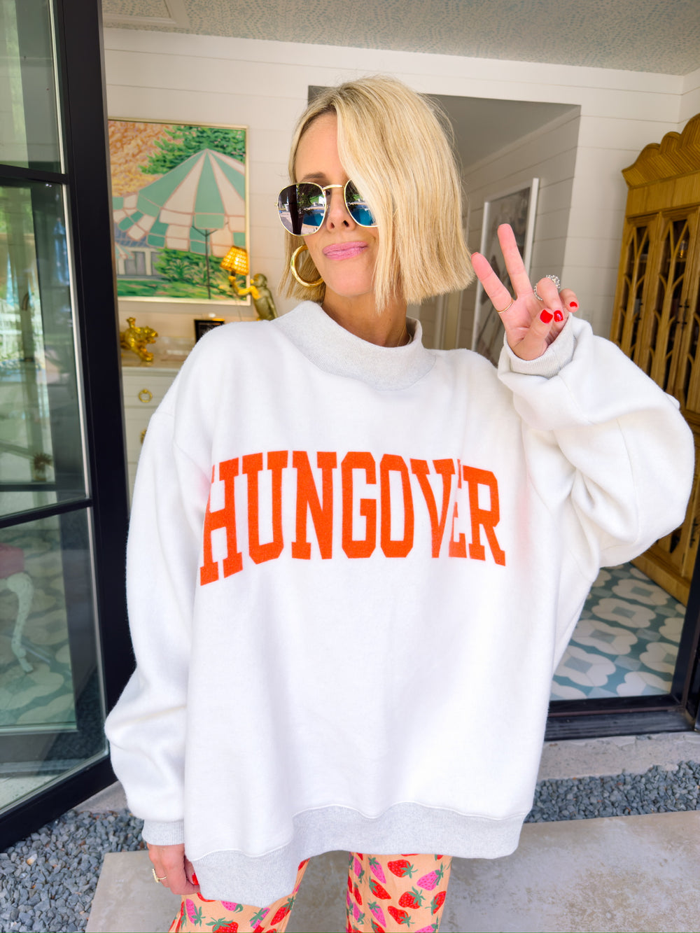 SPICY MARG REVERSIBLE MOCK SWEATSHIRT - GREY