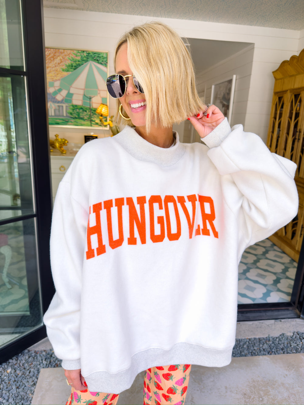 SPICY MARG REVERSIBLE MOCK SWEATSHIRT - GREY
