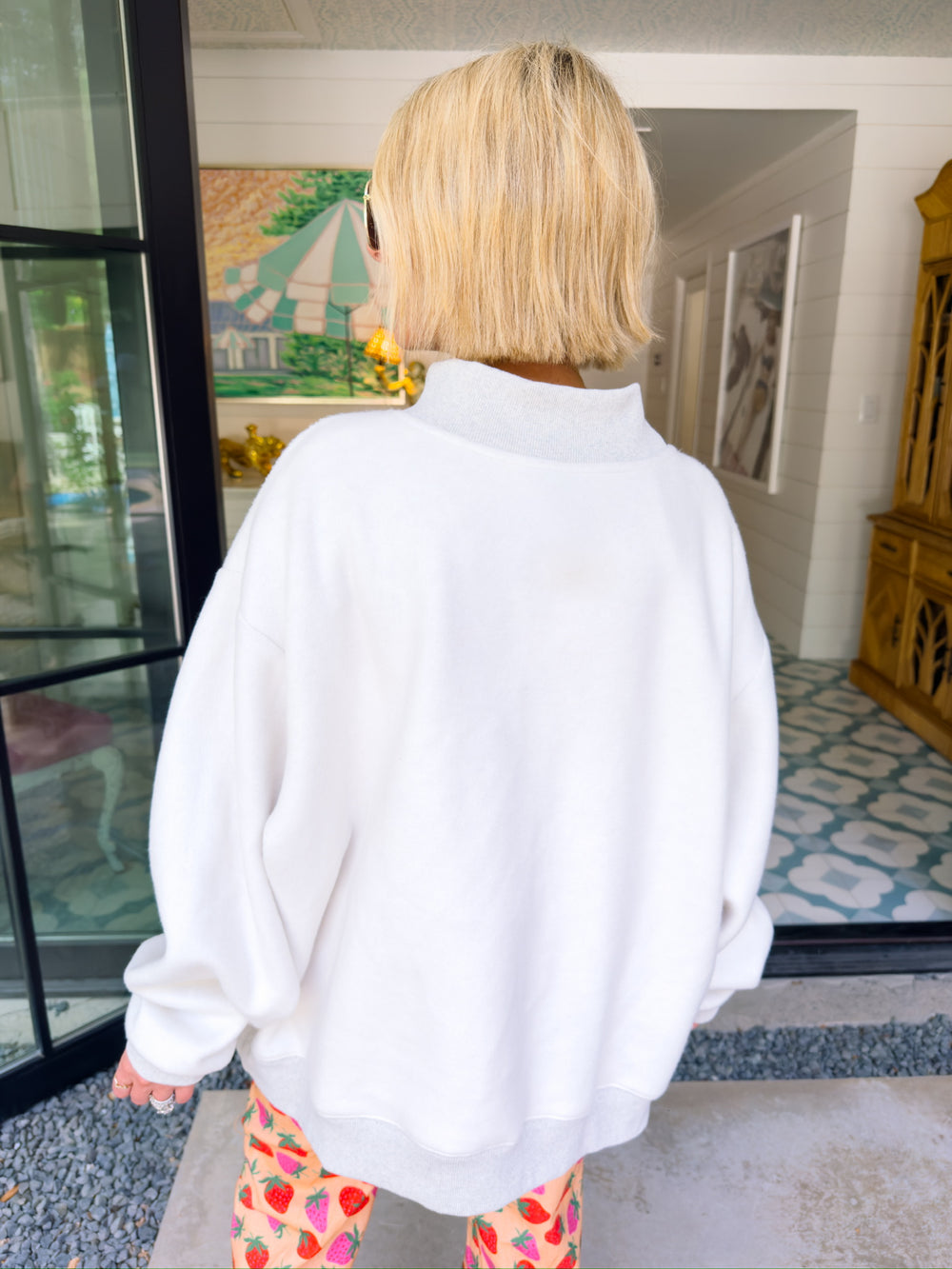 SPICY MARG REVERSIBLE MOCK SWEATSHIRT - GREY