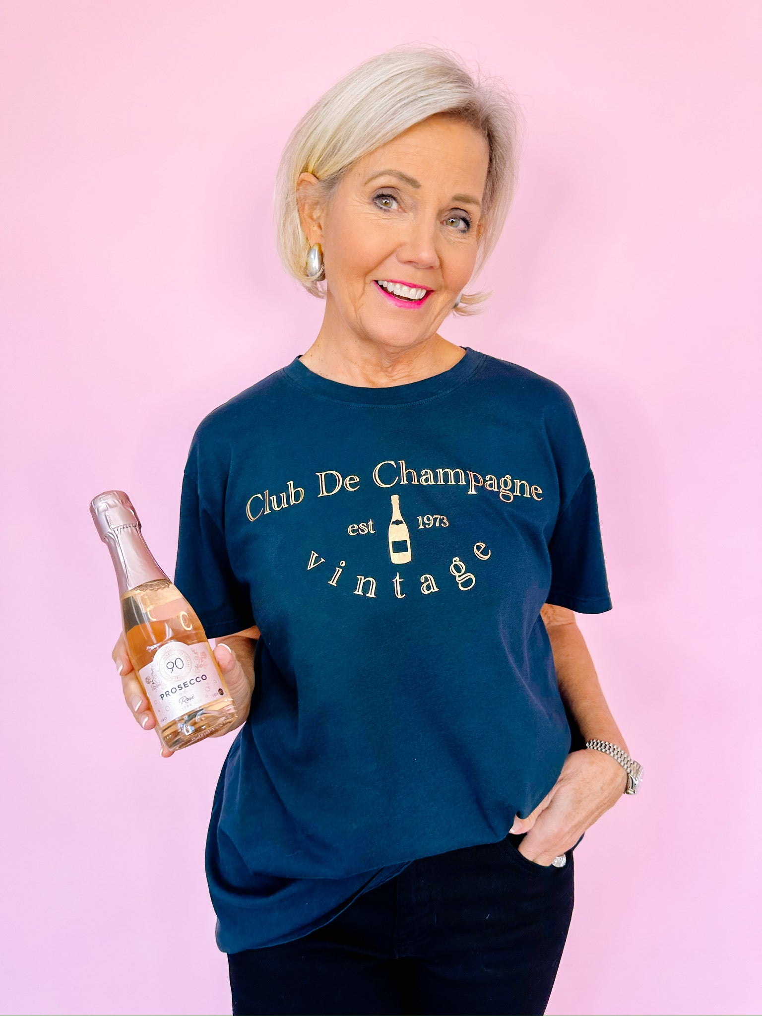 CLUB DE CHAMPAGNE TRAVIS TEE - BLACK