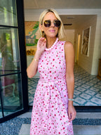 ROSEBUD ROMANCE MIDI DRESS - PINK