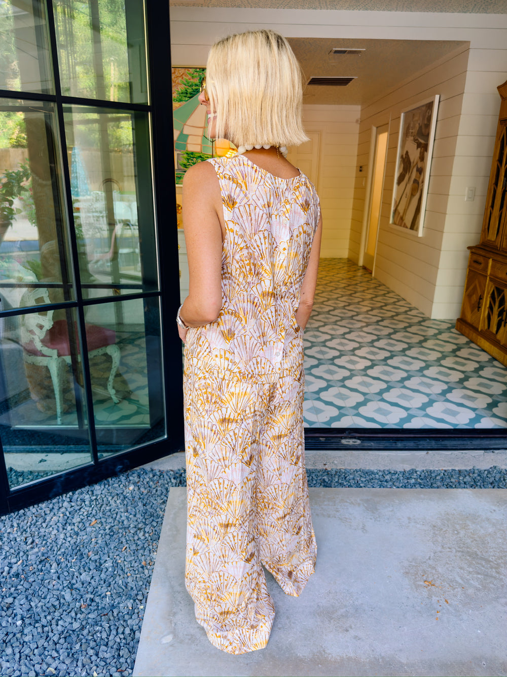 SOLEIA SEASHELL PANT SET - YELLOW