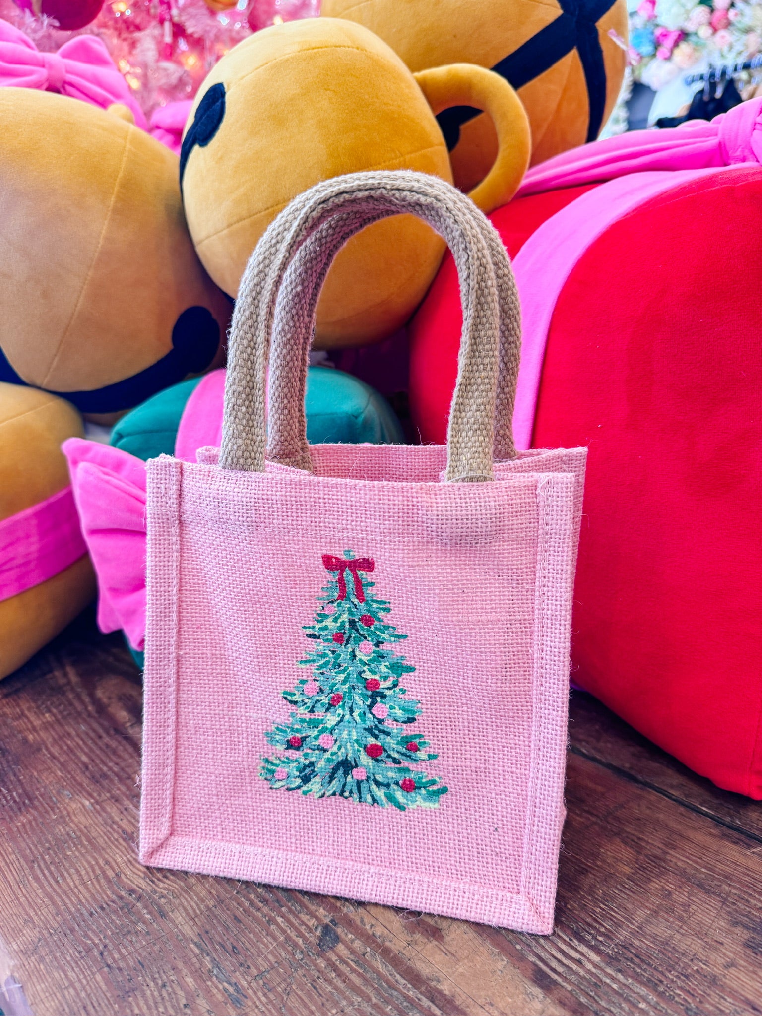 NOELLE TREE PETITE TOTE - PINK 7x7x5