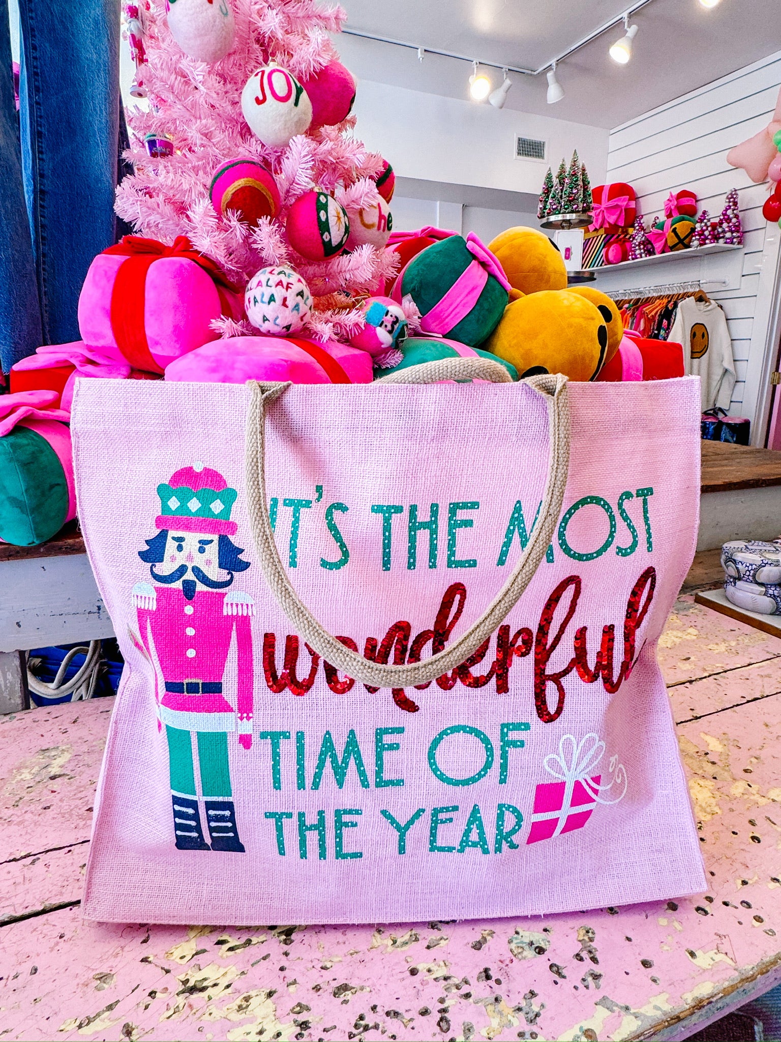 MOST WONDERFUL TIME CARRYALL TOTE - PINK 22x19x8