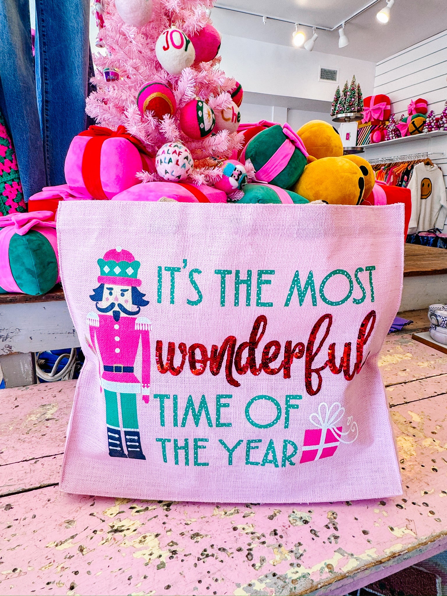 MOST WONDERFUL TIME CARRYALL TOTE - PINK 22x19x8