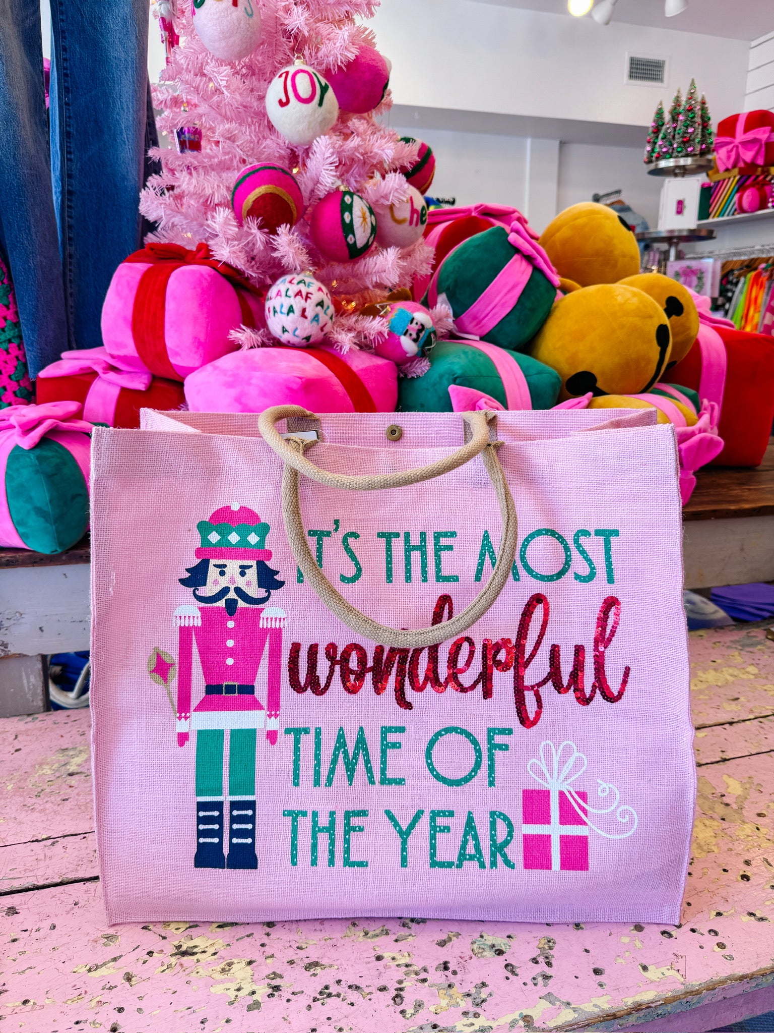 MOST WONDERFUL TIME CARRYALL TOTE - PINK 22x19x8