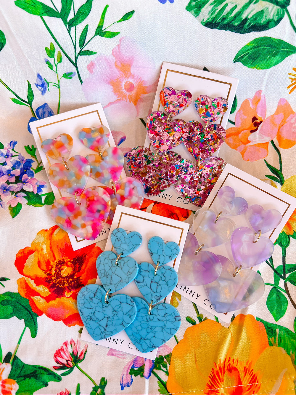 PENNY EARRINGS - PINK CONFETTI