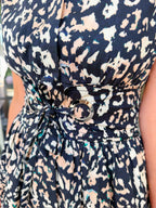 LEOPARD STATE OF MIND MIDI DRESS - BLACK