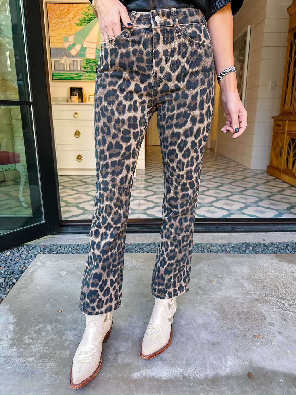 FIERCE INSTINCT LEOPARD JEAN