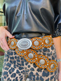 DELILAH DISC BELT - BROWN