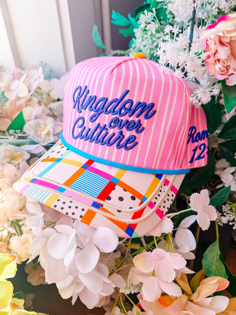 KINGDOM OVER CULTURE PATTERN PLAY CANVAS TRUCKER HAT