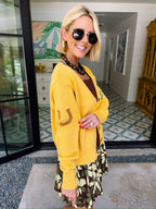 LUCKY BABY HORSE CARDIGAN - YELLOW