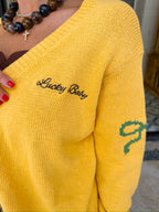 LUCKY BABY HORSE CARDIGAN - YELLOW