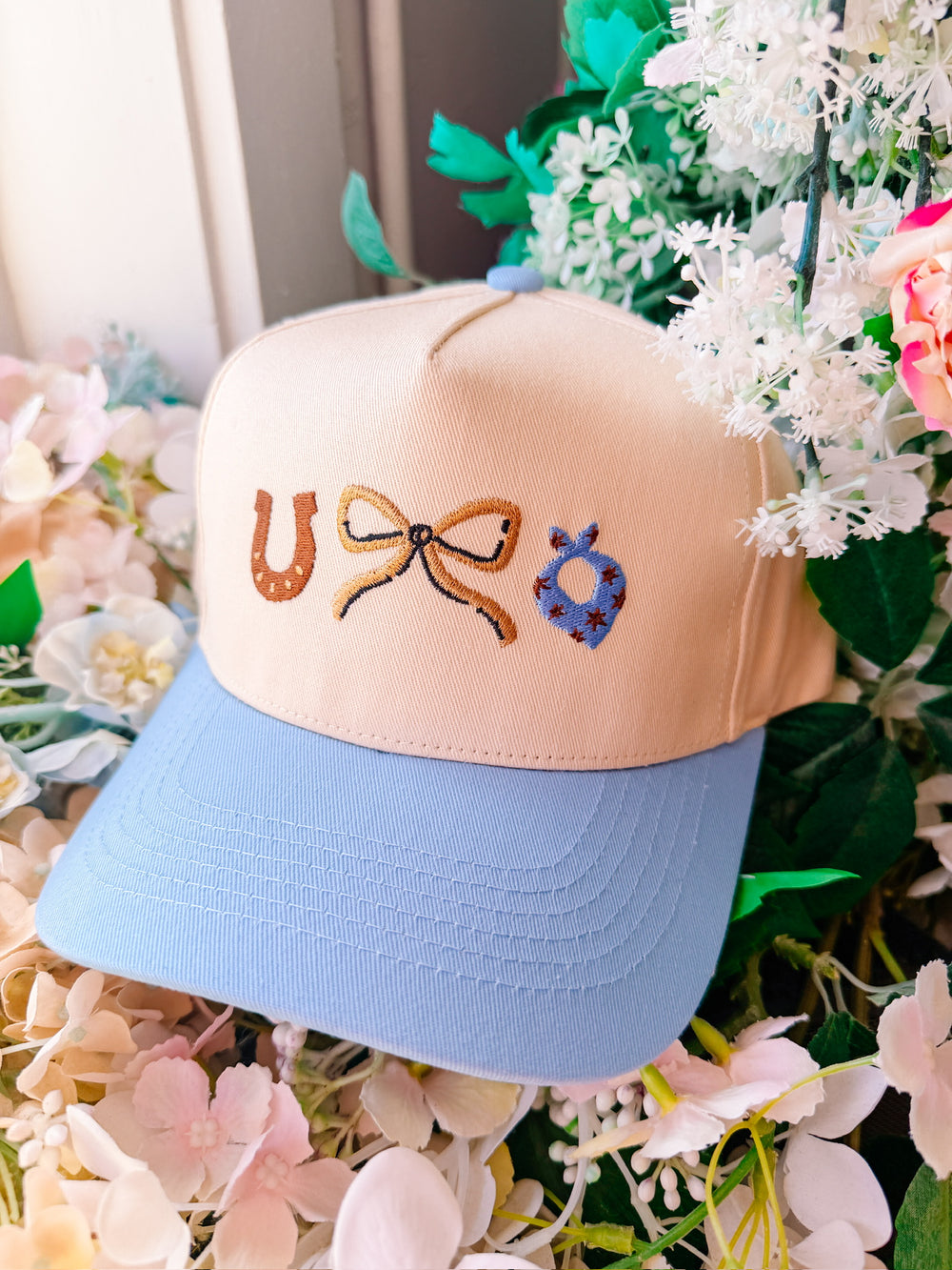 COWGIRL ESSENTIALS CANVAS TRUCKER HAT - BLUE