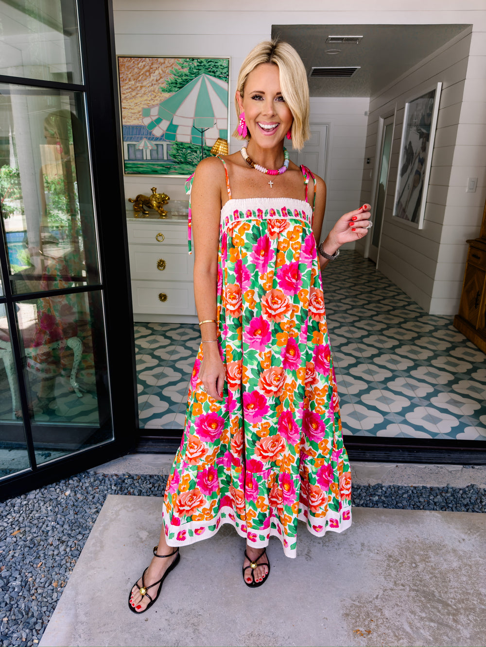 ROSEMARY FLORAL MIDI DRESS