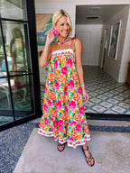 ROSEMARY FLORAL MIDI DRESS