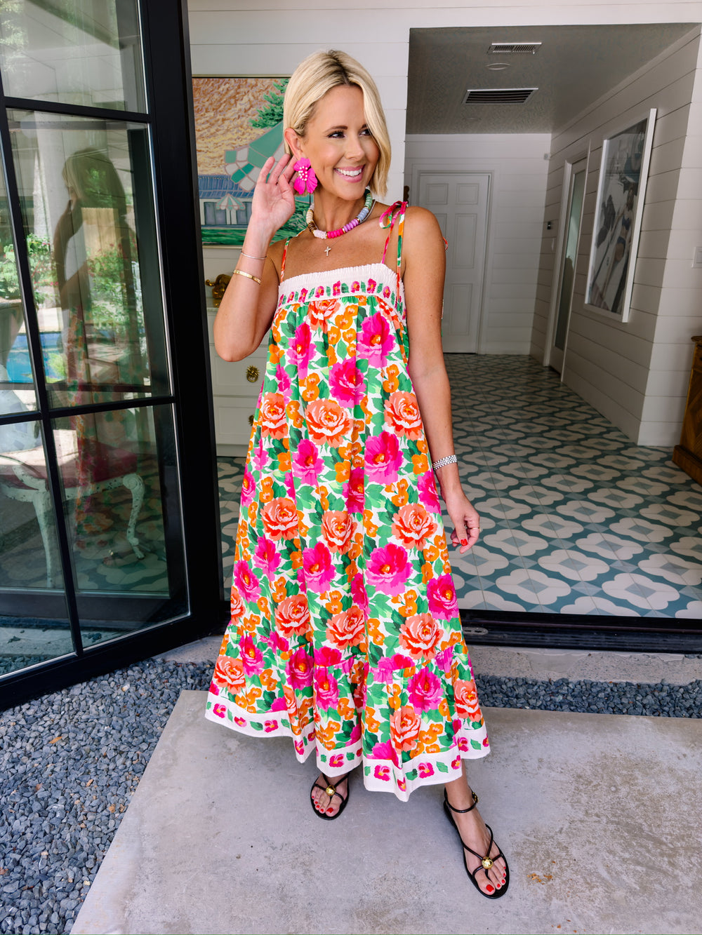 ROSEMARY FLORAL MIDI DRESS